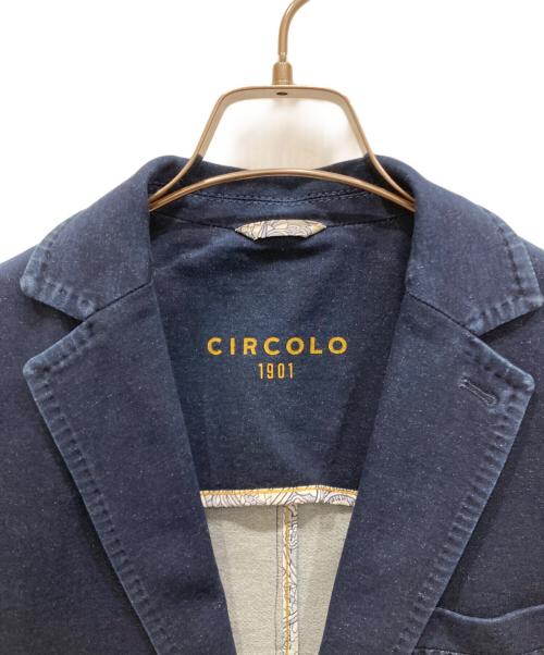 CIRCOLO 1901（チルコロ1901）Circolo 1901 (チルコロ1901) インディゴ テーラードジャケット ネイビー サイズ:46の古着・服飾アイテム