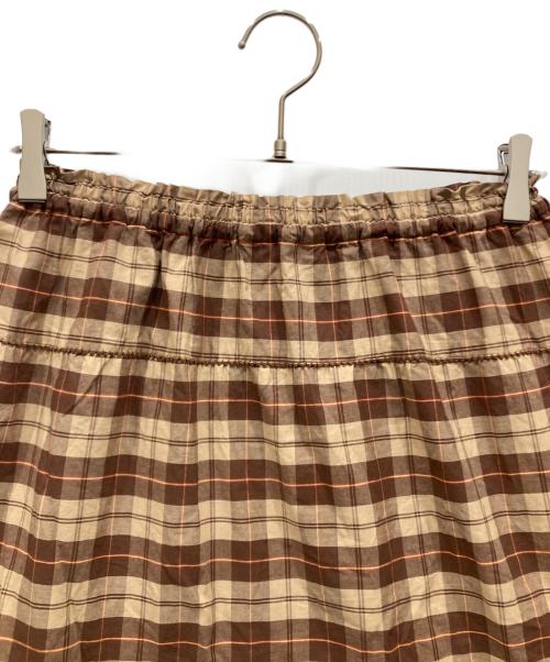 PINK HOUSE（ピンクハウス）PINK HOUSE (ピンクハウス) フレアチェックスカート ブラウン サイズ:無しの古着・服飾アイテム