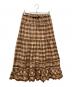 PINK HOUSE（ピンクハウス）の古着「フレアチェックスカート」｜ブラウン