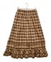 PINK HOUSE (ピンクハウス) フレアチェックスカート ブラウン サイズ:無し：15000円