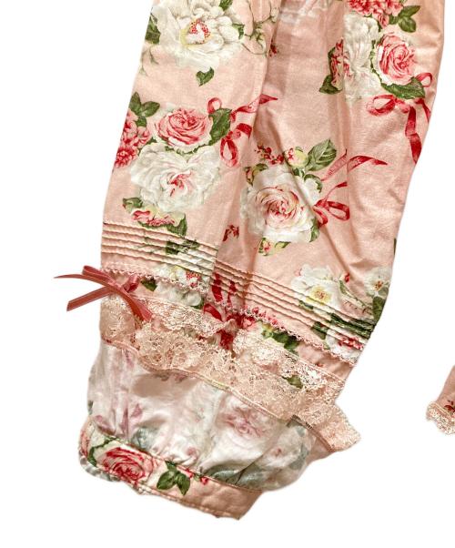 PINK HOUSE（ピンクハウス）PINK HOUSE (ピンクハウス) フリル花柄レースブラウス ピンク サイズ:不明の古着・服飾アイテム