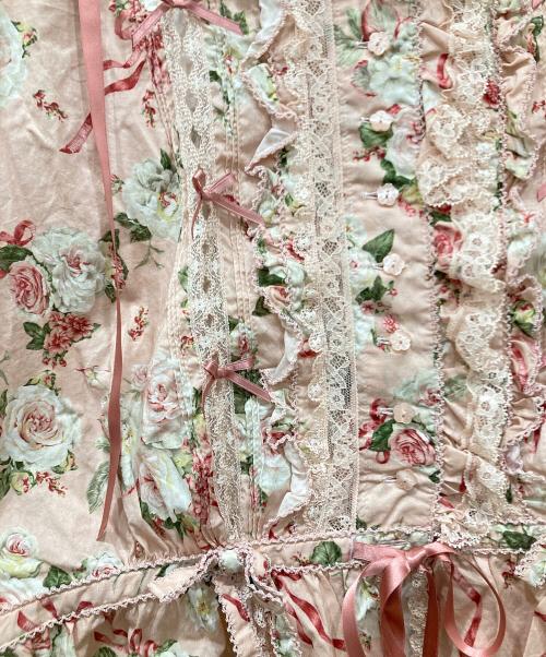 PINK HOUSE（ピンクハウス）PINK HOUSE (ピンクハウス) フリル花柄レースブラウス ピンク サイズ:不明の古着・服飾アイテム