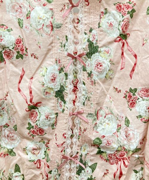 PINK HOUSE（ピンクハウス）PINK HOUSE (ピンクハウス) フリル花柄レースブラウス ピンク サイズ:不明の古着・服飾アイテム