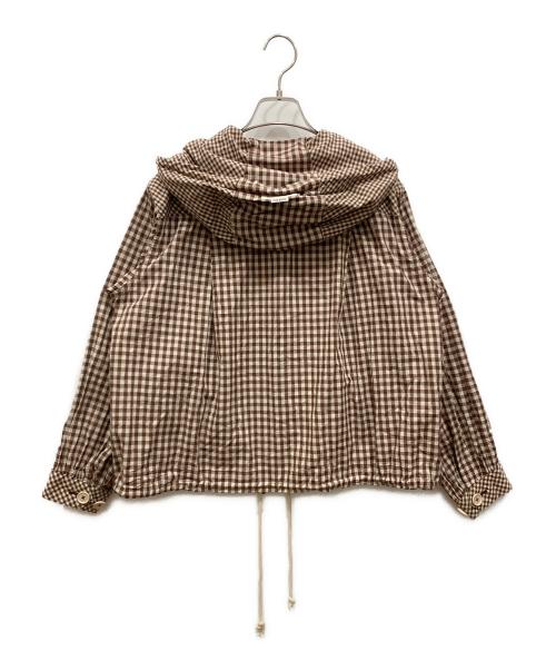 PINK HOUSE（ピンクハウス）PINK HOUSE (ピンクハウス) アースギンガムパッチワークブルゾン ブラウン サイズ:無しの古着・服飾アイテム