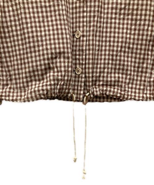 PINK HOUSE（ピンクハウス）PINK HOUSE (ピンクハウス) アースギンガムパッチワークブルゾン ブラウン サイズ:無しの古着・服飾アイテム