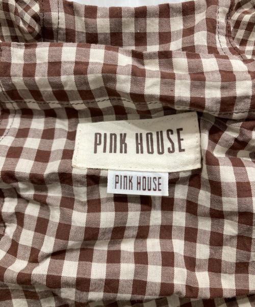 PINK HOUSE（ピンクハウス）PINK HOUSE (ピンクハウス) アースギンガムパッチワークブルゾン ブラウン サイズ:無しの古着・服飾アイテム
