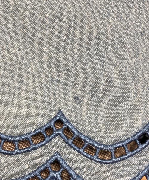 INGEBORG（インゲボルグ）INGEBORG (インゲボルグ) スカラ刺繍ビックカラーワンピース インディゴ サイズ:SIZE 3の古着・服飾アイテム