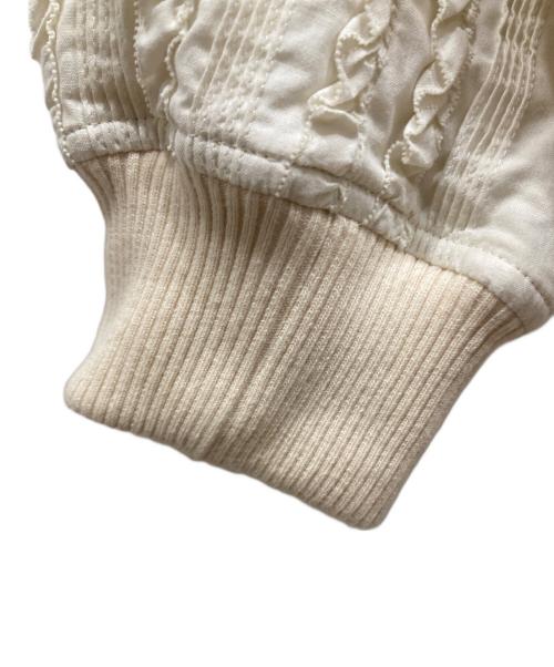 PINK HOUSE（ピンクハウス）PINK HOUSE (ピンクハウス) フリル使いフードブルゾン ホワイト サイズ:無しの古着・服飾アイテム