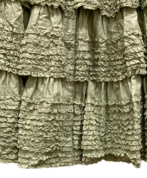 PINK HOUSE（ピンクハウス）PINK HOUSE (ピンクハウス) ローンフリルスカート グリーン サイズ:無しの古着・服飾アイテム