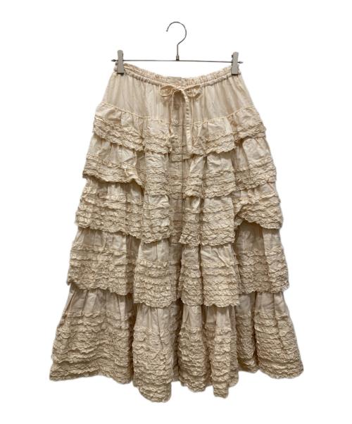 PINK HOUSE（ピンクハウス）PINK HOUSE (ピンクハウス) ローンフリルスカート アイボリー サイズ:無しの古着・服飾アイテム