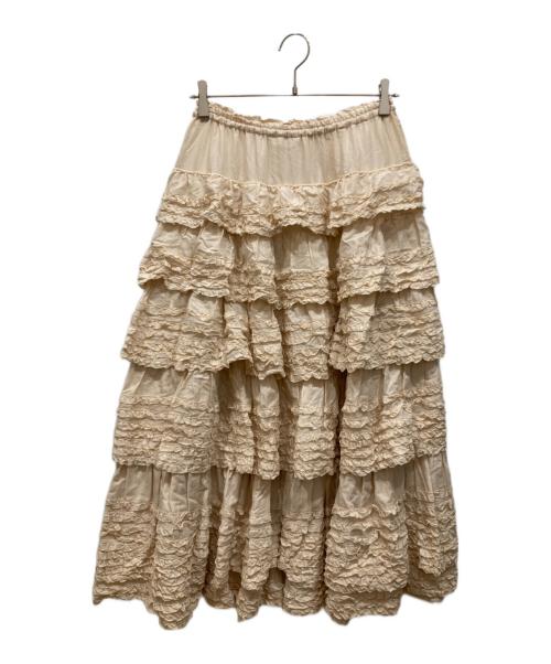 PINK HOUSE（ピンクハウス）PINK HOUSE (ピンクハウス) ローンフリルスカート アイボリー サイズ:無しの古着・服飾アイテム