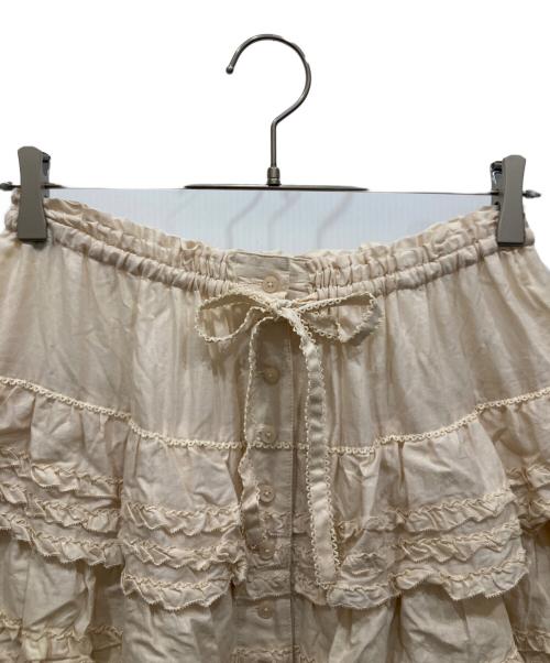 PINK HOUSE（ピンクハウス）PINK HOUSE (ピンクハウス) ローンフリルスカート アイボリー サイズ:無しの古着・服飾アイテム