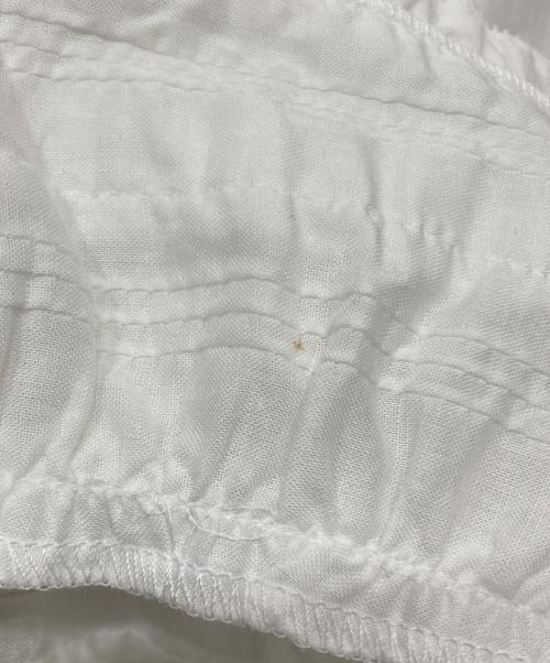 PINK HOUSE（ピンクハウス）PINK HOUSE (ピンクハウス) リボンモチーフ使いフリルオーバーブラウス ホワイト サイズ:-の古着・服飾アイテム