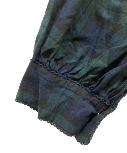 INGEBORG（インゲボルグ）INGEBORG (インゲボルグ) チェックフリルワンピース グリーン サイズ:-の古着・服飾アイテム