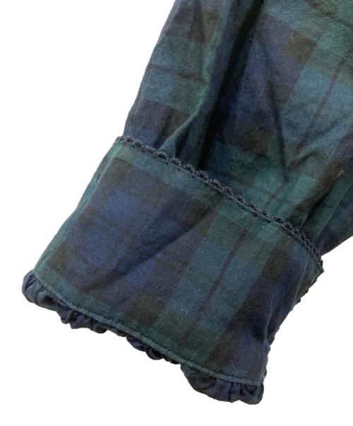 INGEBORG（インゲボルグ）INGEBORG (インゲボルグ) チェックフリルワンピース グリーン サイズ:-の古着・服飾アイテム