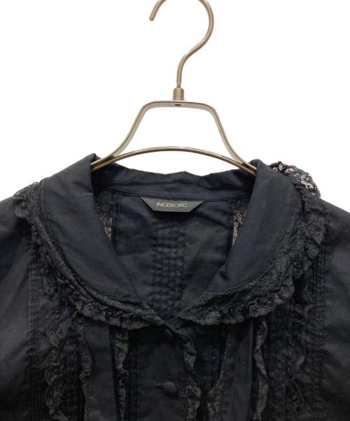 INGEBORG（インゲボルグ）INGEBORG (インゲボルグ) フランスレース使用ローンブラウス ブラック サイズ:不明の古着・服飾アイテム