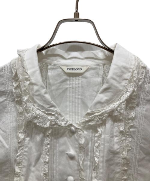 INGEBORG（インゲボルグ）INGEBORG (インゲボルグ) フランスレース使用ローンブラウス ホワイト サイズ:不明の古着・服飾アイテム