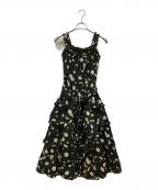 PINK HOUSEピンクハウス）の古着「ひなぎくプリントキャミソールワンピース」｜ブラック