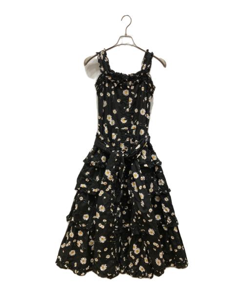 PINK HOUSE（ピンクハウス）PINK HOUSE (ピンクハウス) ひなぎくプリントキャミソールワンピース ブラック サイズ:-の古着・服飾アイテム
