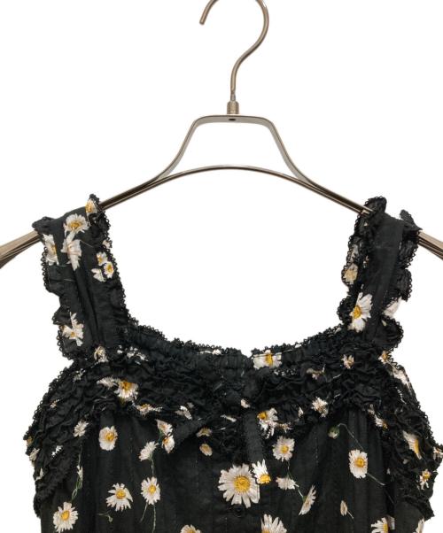 PINK HOUSE（ピンクハウス）PINK HOUSE (ピンクハウス) ひなぎくプリントキャミソールワンピース ブラック サイズ:-の古着・服飾アイテム