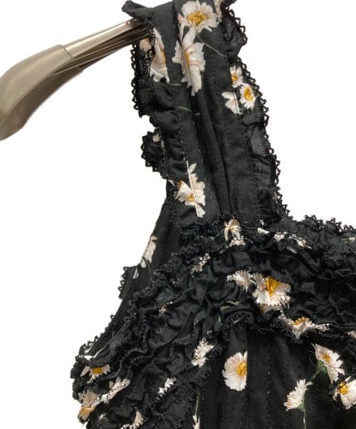 PINK HOUSE（ピンクハウス）PINK HOUSE (ピンクハウス) ひなぎくプリントキャミソールワンピース ブラック サイズ:-の古着・服飾アイテム