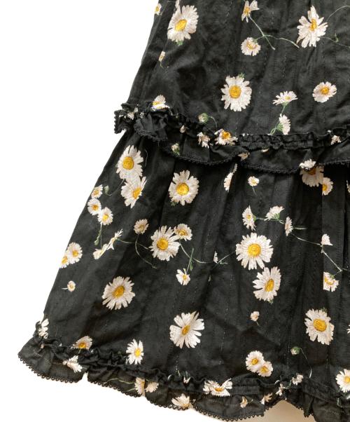 PINK HOUSE（ピンクハウス）PINK HOUSE (ピンクハウス) ひなぎくプリントキャミソールワンピース ブラック サイズ:-の古着・服飾アイテム