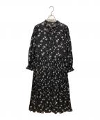 INGEBORGインゲボルグ）の古着「パールカメリアpt.ワンピース」｜ブラック