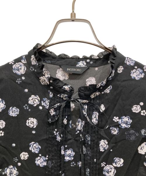 INGEBORG（インゲボルグ）INGEBORG (インゲボルグ) パールカメリアpt.ワンピース ブラック サイズ:SIZE 3の古着・服飾アイテム