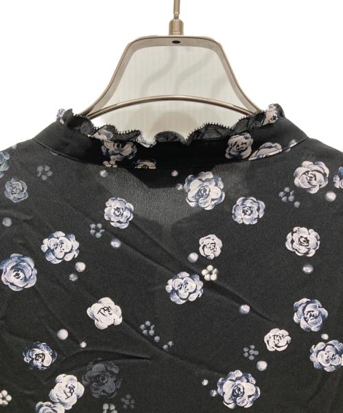 INGEBORG（インゲボルグ）INGEBORG (インゲボルグ) パールカメリアpt.ワンピース ブラック サイズ:SIZE 3の古着・服飾アイテム