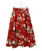 INGEBORGインゲボルグ）の古着「ローズpt.フレアースカート」｜レッド