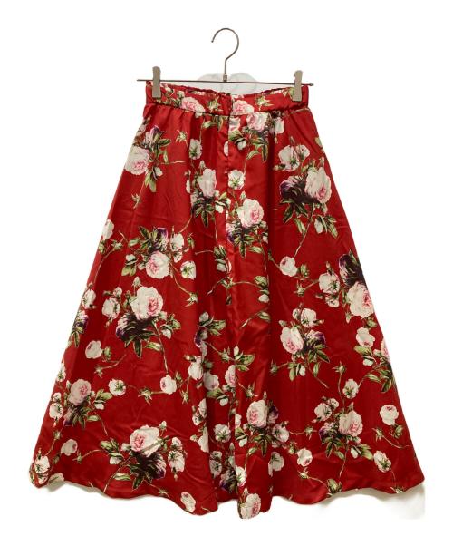 INGEBORG（インゲボルグ）INGEBORG (インゲボルグ) ローズpt.フレアースカート レッド サイズ:SIZE3の古着・服飾アイテム