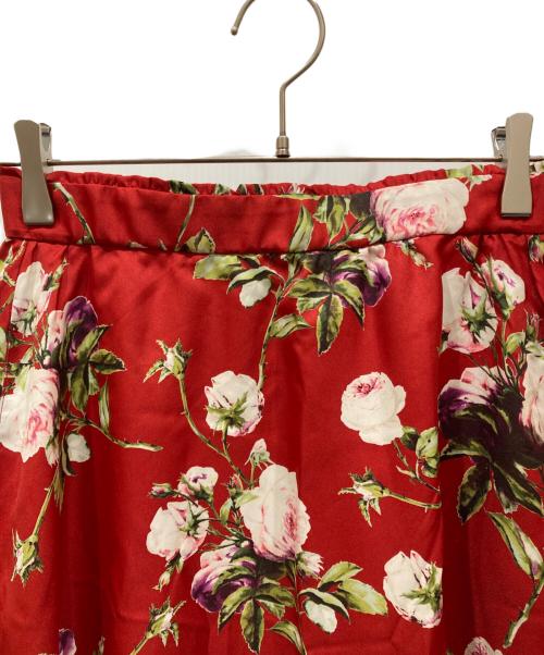 INGEBORG（インゲボルグ）INGEBORG (インゲボルグ) ローズpt.フレアースカート レッド サイズ:SIZE3の古着・服飾アイテム