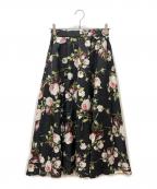 INGEBORGインゲボルグ）の古着「ローズpt.フレアースカート」｜ブラック