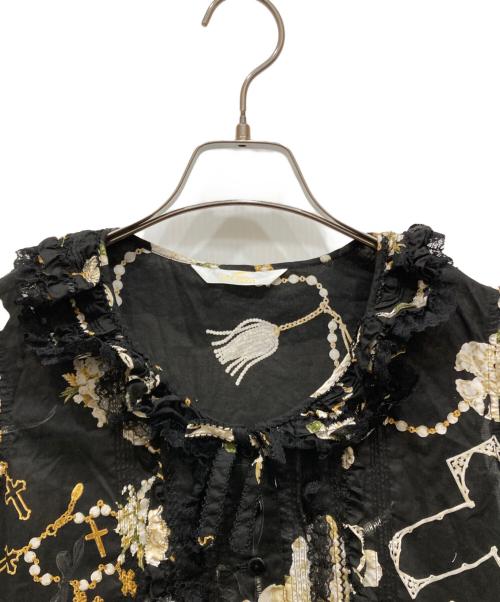 PINK HOUSE（ピンクハウス）PINK HOUSE (ピンクハウス) イノセントチャーチノースリーブワンピース ブラック サイズ:-の古着・服飾アイテム