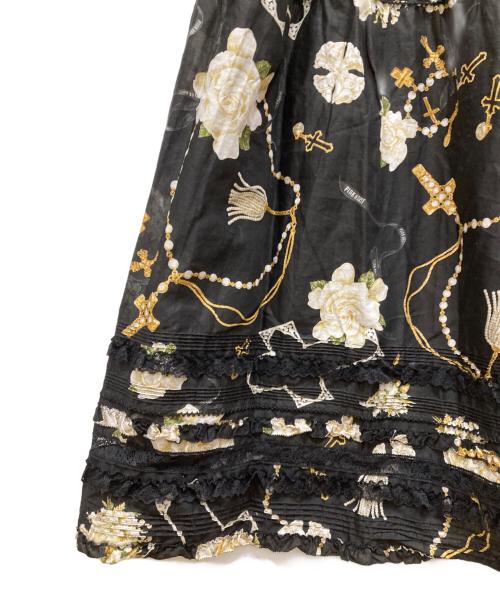 PINK HOUSE（ピンクハウス）PINK HOUSE (ピンクハウス) イノセントチャーチノースリーブワンピース ブラック サイズ:-の古着・服飾アイテム