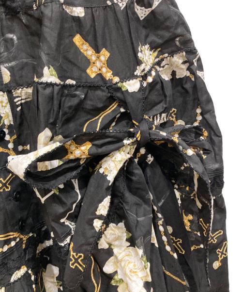 PINK HOUSE（ピンクハウス）PINK HOUSE (ピンクハウス) イノセントチャーチノースリーブワンピース ブラック サイズ:-の古着・服飾アイテム