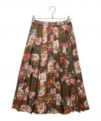 INGEBORGインゲボルグ）の古着「ロココpt.ランダムプリーツスカート」｜ブラウン