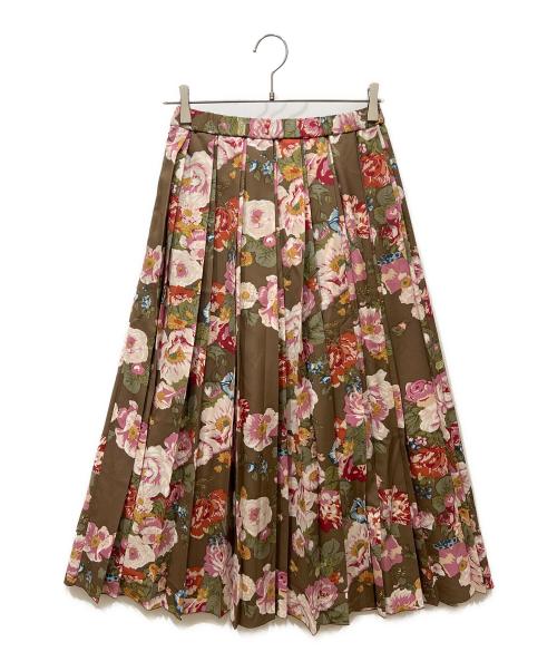 INGEBORG（インゲボルグ）INGEBORG (インゲボルグ) ロココpt.ランダムプリーツスカート ブラウン サイズ:SIZE 3の古着・服飾アイテム