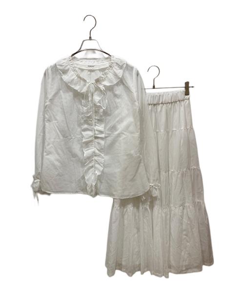 INGEBORG（インゲボルグ）INGEBORG (インゲボルグ) セットアップブラウス ホワイト サイズ:SIZE 3の古着・服飾アイテム