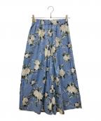 INGEBORGインゲボルグ）の古着「くちなしスズランpt.ガウチョパンツ I」｜ブルー