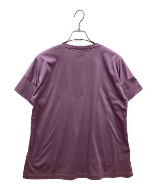 INGEBORG（インゲボルグ）INGEBORG (インゲボルグ) フレンチピオニーワンポイントpt.カットソー パープル サイズ:SIZE 3 未使用品の古着・服飾アイテム