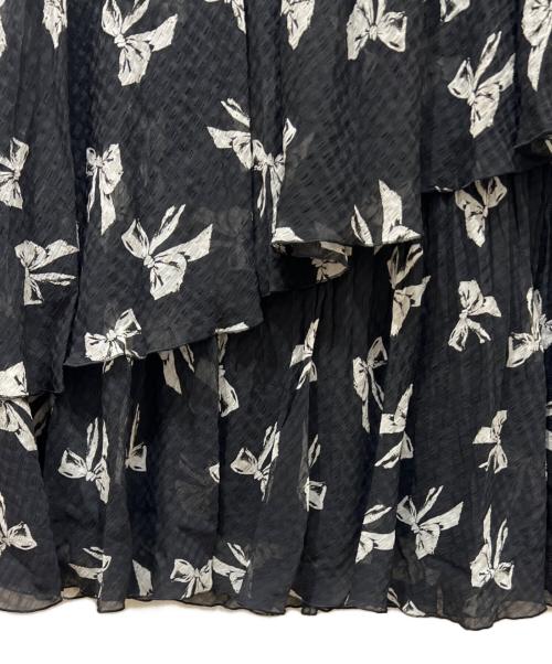 INGEBORG（インゲボルグ）INGEBORG (インゲボルグ) リボンpt.スカート ブラック サイズ:不明 未使用品の古着・服飾アイテム