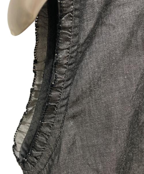 INGEBORG（インゲボルグ）INGEBORG (インゲボルグ) ライトデニムショールカラー付きワンピース ブラック サイズ:不明の古着・服飾アイテム