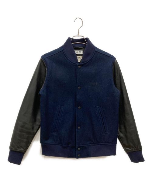 RHC Ron Herman（アールエイチシー ロンハーマン）RHC Ron Herman (アールエイチシー ロンハーマン) PLAY BOY (プレイボーイ) SURT (サート) レザー切替スタジャン ネイビー サイズ:SIZE Mの古着・服飾アイテム