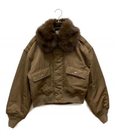 中古・古着通販】moussy (マウジー) FUR COLLAR CROP ブルゾン