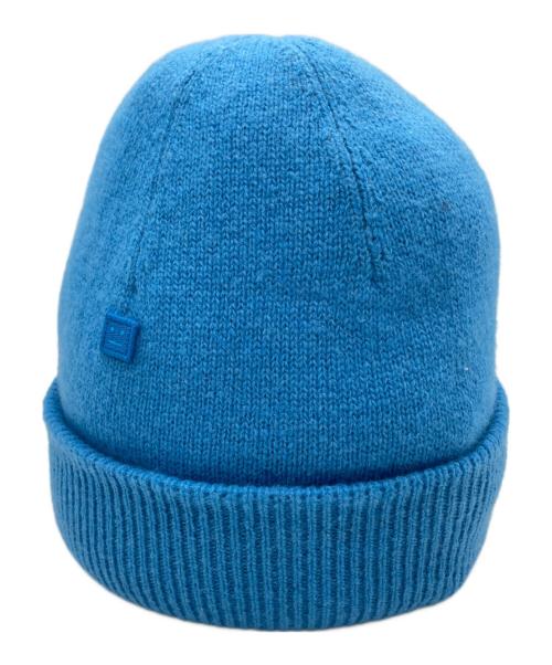 Acne studios（アクネ ストゥディオズ）ACNE STUDIOS (アクネ ストゥディオズ) マイクロフェイスパッチビーニー ブルー サイズ:ONE SIZE（56cm)の古着・服飾アイテム