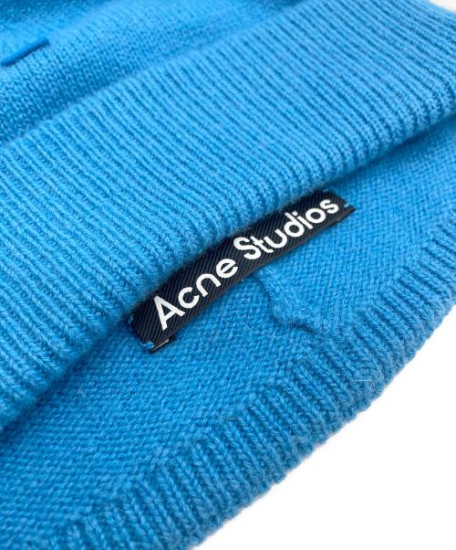 Acne studios（アクネ ストゥディオズ）ACNE STUDIOS (アクネ ストゥディオズ) マイクロフェイスパッチビーニー ブルー サイズ:ONE SIZE（56cm)の古着・服飾アイテム