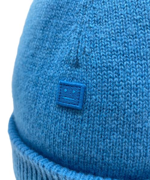 Acne studios（アクネ ストゥディオズ）ACNE STUDIOS (アクネ ストゥディオズ) マイクロフェイスパッチビーニー ブルー サイズ:ONE SIZE（56cm)の古着・服飾アイテム