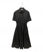 MONCLERモンクレール）の古着「Logo Patch Snap Button Shirt One Piece　ABITO」｜ブラック