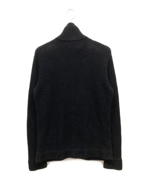 POLO RALPH LAUREN（ポロ・ラルフローレン）POLO RALPH LAUREN (ポロ・ラルフローレン) リネン混ニットジャケット ブラック サイズ:SIZE Mの古着・服飾アイテム